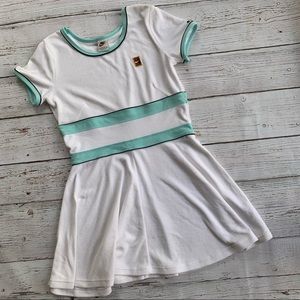 Nike • Terry cloth white skater dress vintage dri fit sz M